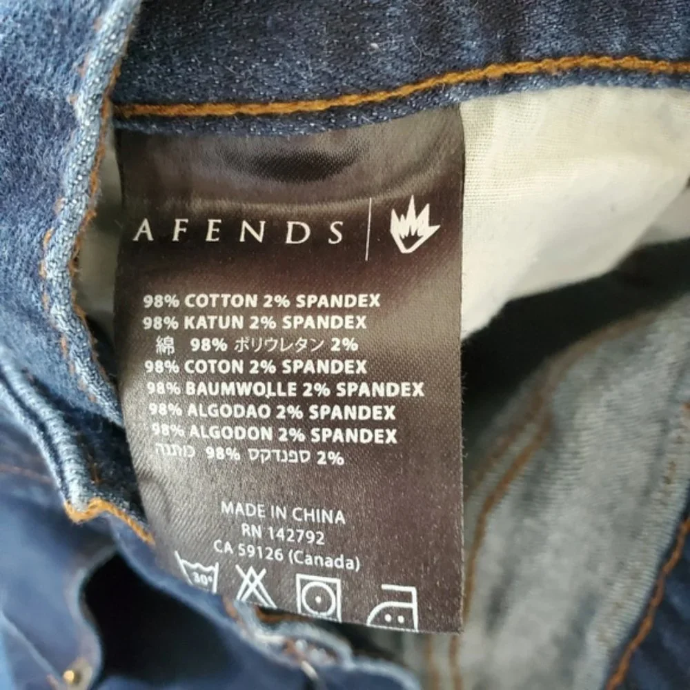 Afends Dark Wash Junky Skinny Mid Rise Jeans - Picture 8 of 8